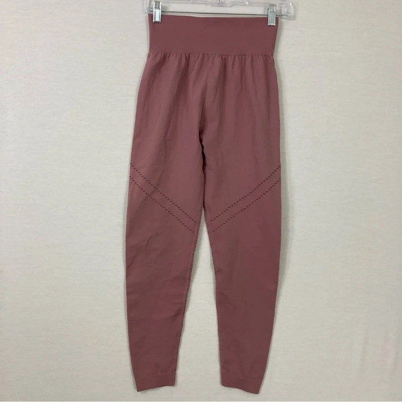 Uniquely Lorna Jane Pink Mauve Seamless Leggings Size Large - Picture 1 of 10